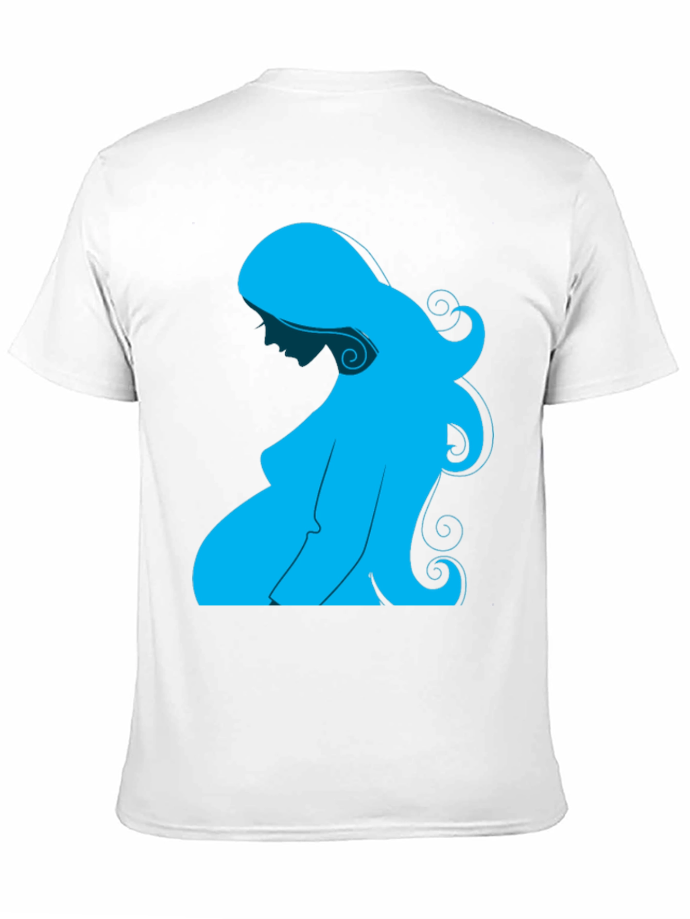 Pregnant Woman Graphic Tee - Black