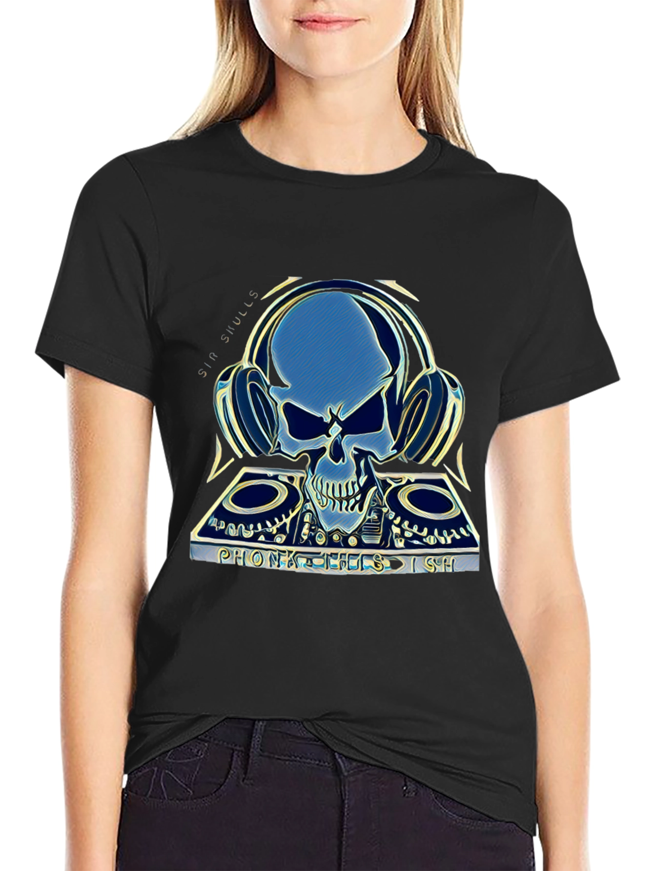 Skull DJ Graphic T-Shirt - Sin Skulls Collection