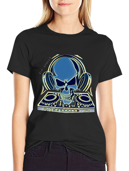 Skull DJ Graphic T-Shirt - Sin Skulls Collection