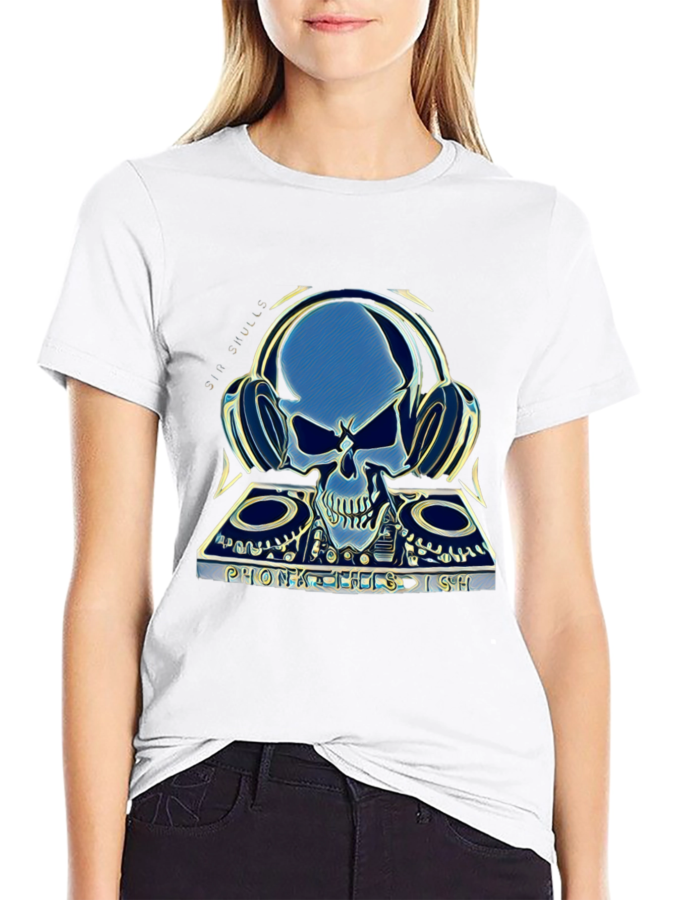 Skull DJ Graphic T-Shirt - Sin Skulls Collection