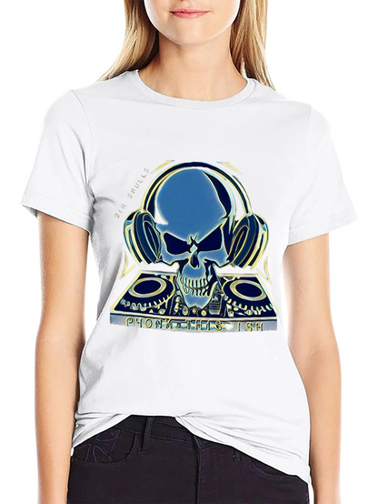 Skull DJ Graphic T-Shirt - Sin Skulls Collection