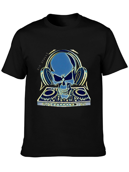 Skull DJ Graphic T-Shirt - Sin Skulls Collection