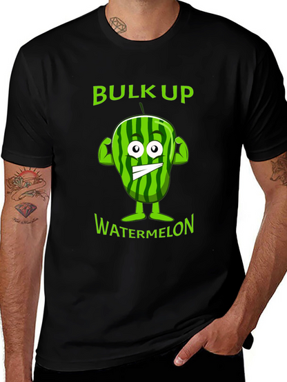 Funny Bulk Up Watermelon Graphic T-Shirt