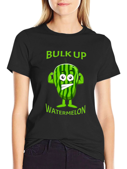 Funny Bulk Up Watermelon Graphic T-Shirt