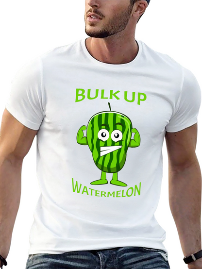 Funny Bulk Up Watermelon Graphic T-Shirt
