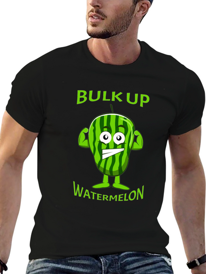 Funny Bulk Up Watermelon Graphic T-Shirt