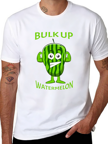 Funny Bulk Up Watermelon Graphic T-Shirt