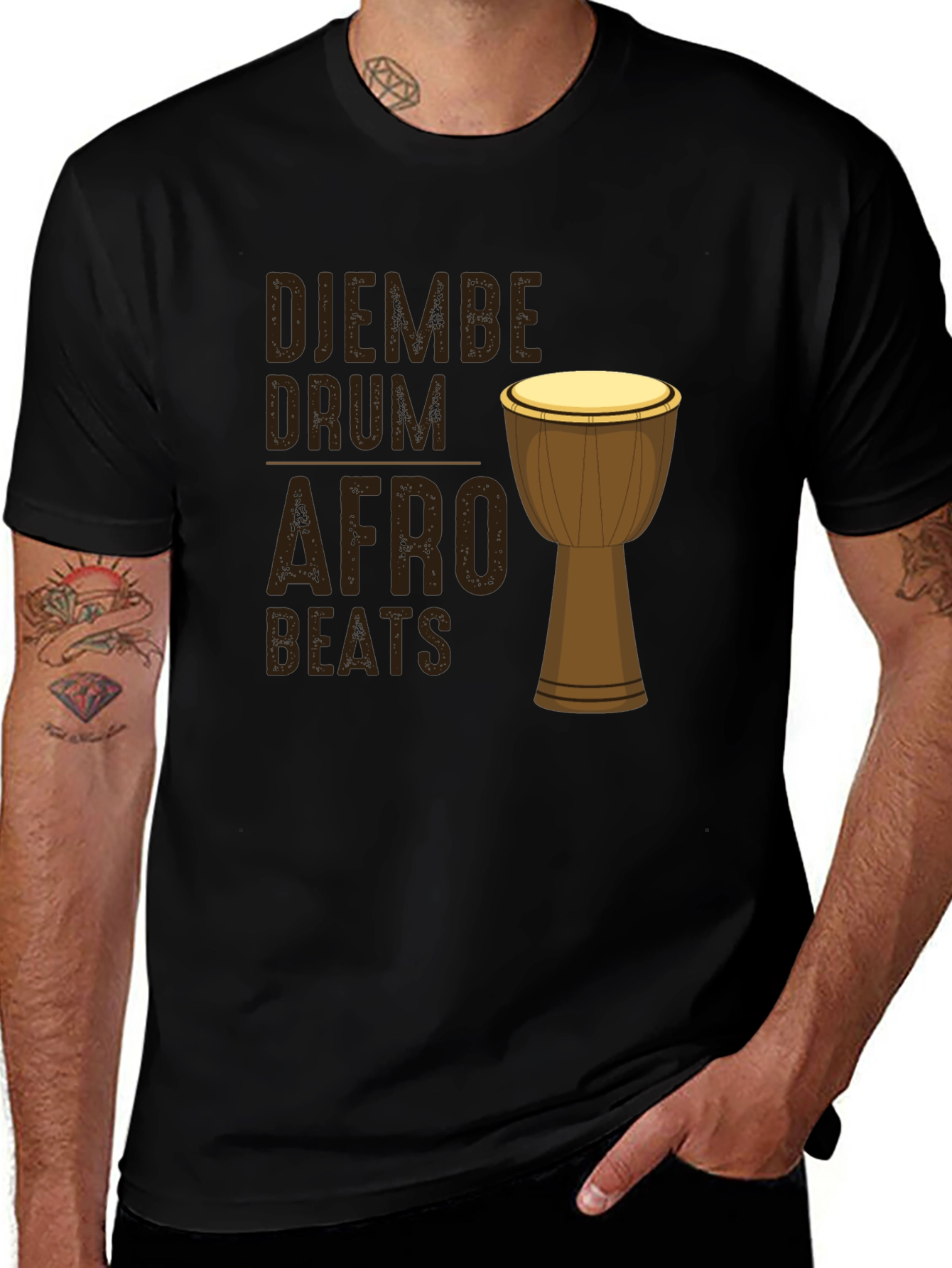 Djembe Drum Afro Beats Graphic Tee