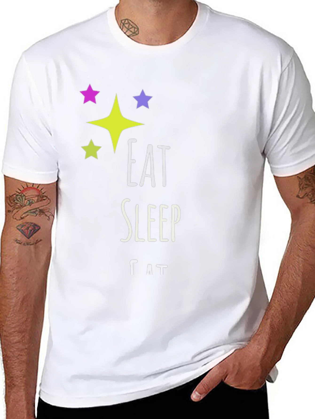 Eat Sleep Cat T-Shirt - Fun Novelty Tee