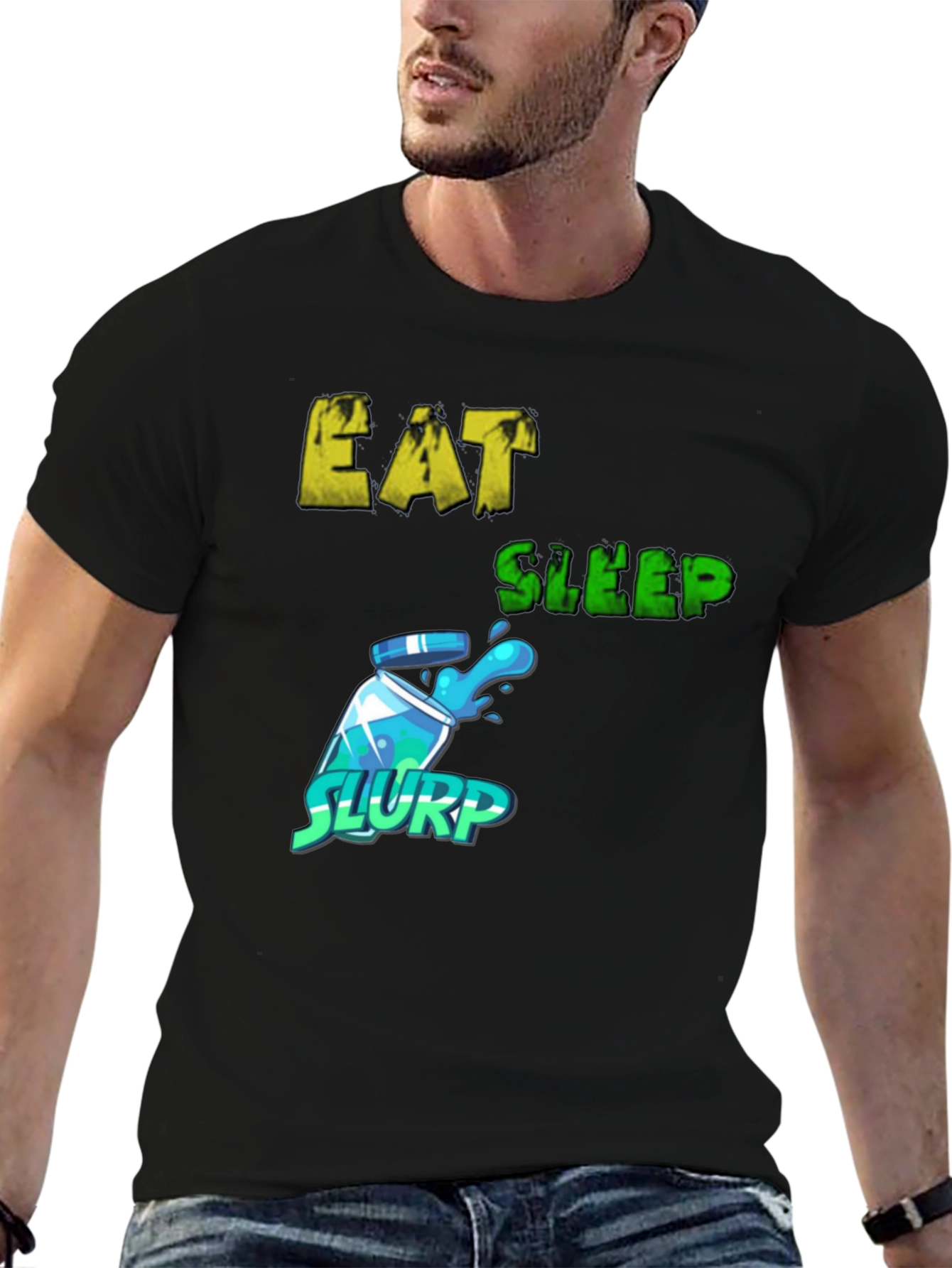Eat Sleep Slurp Graphic Tee - Gamer T-Shirt