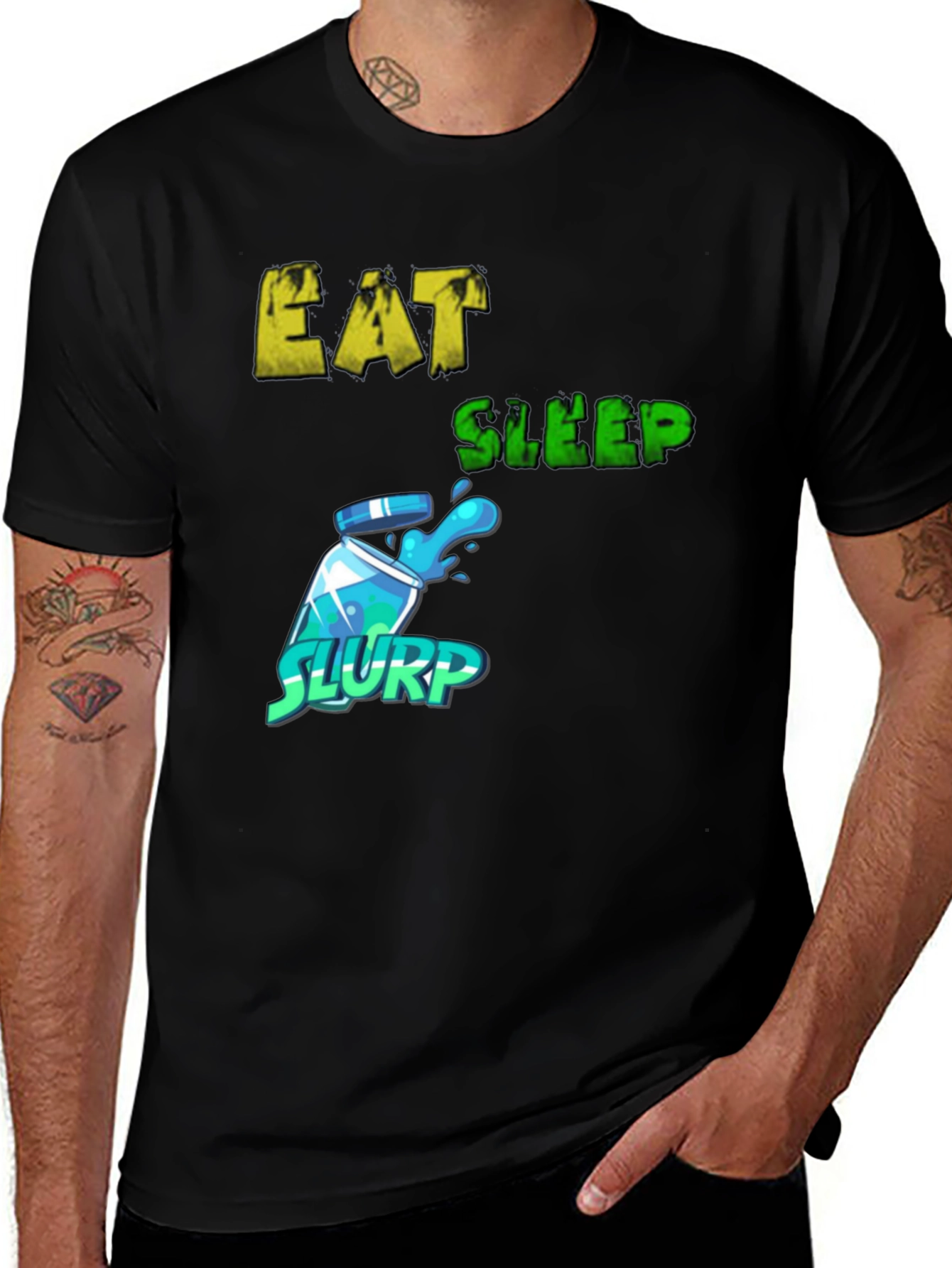 Eat Sleep Slurp Graphic Tee - Gamer T-Shirt
