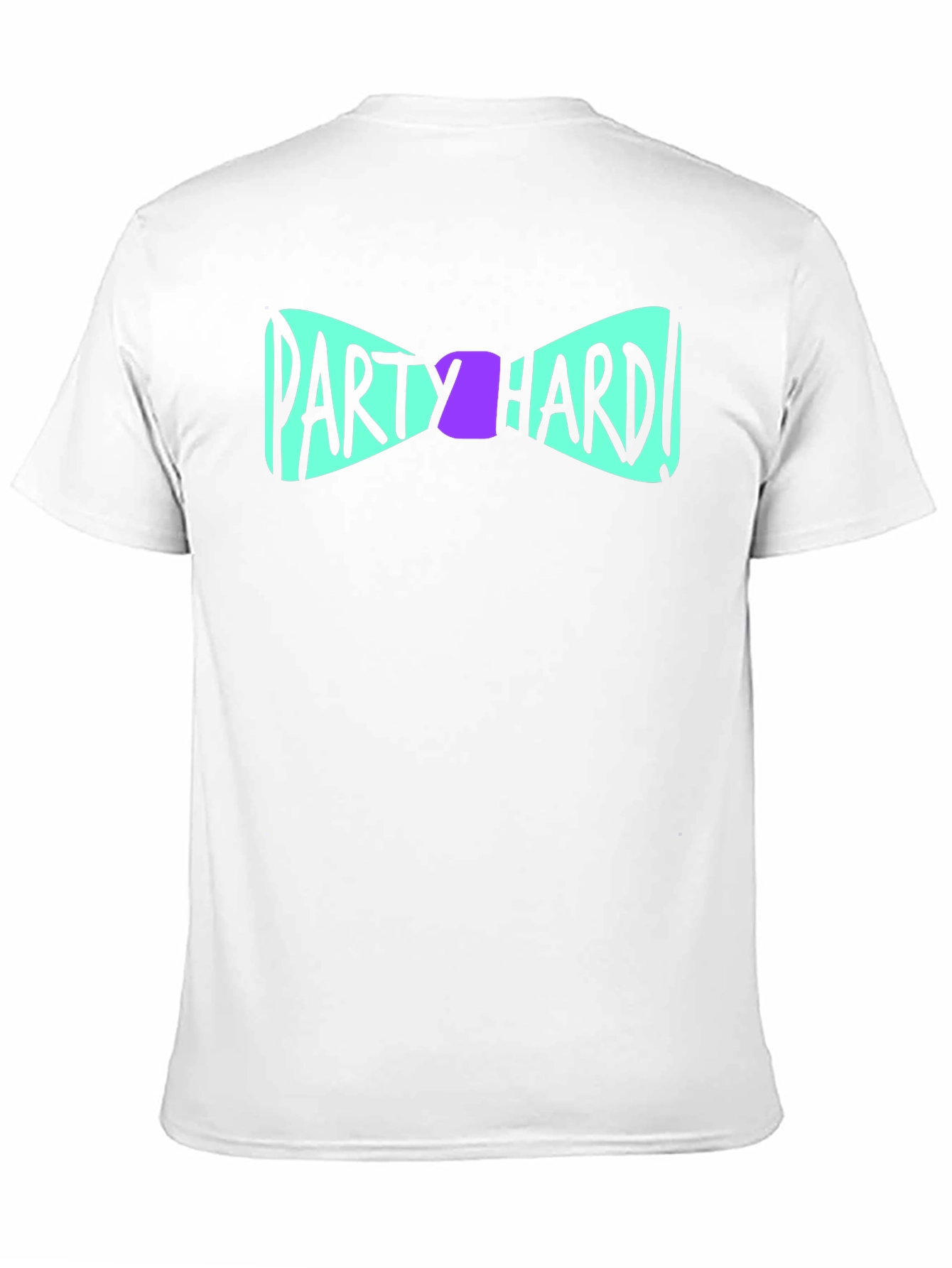 Party Hard Bowtie Graphic Black T-Shirt