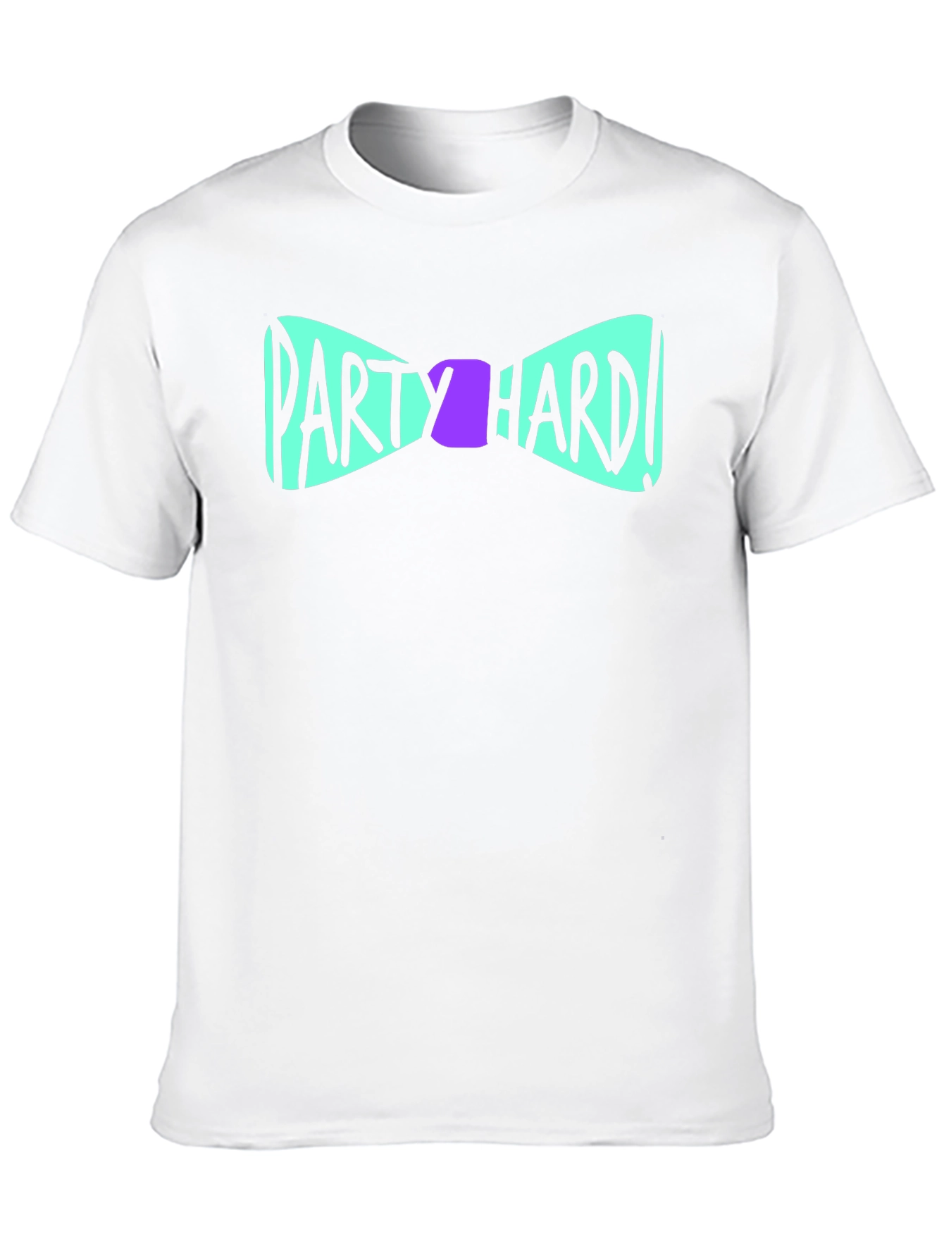 Party Hard Bowtie Graphic Black T-Shirt
