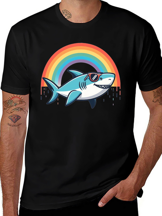 Rainbow Shark T-Shirt - Summer Vibes