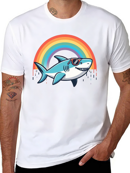 Rainbow Shark T-Shirt - Summer Vibes