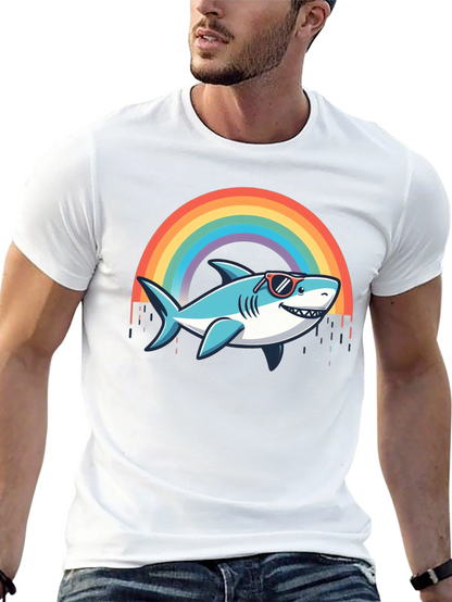 Rainbow Shark T-Shirt - Summer Vibes