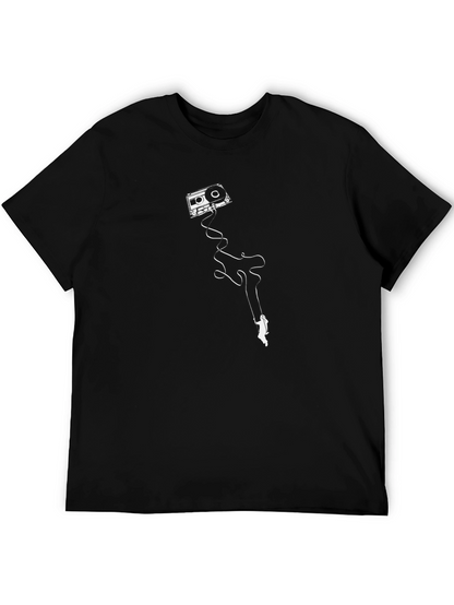 Cassette Tape Man T-Shirt - Retro Music Lover Tee