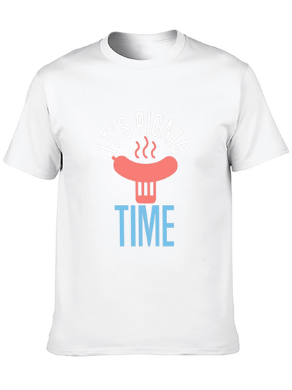 Its Picnic Time Black Graphic T-Shirt