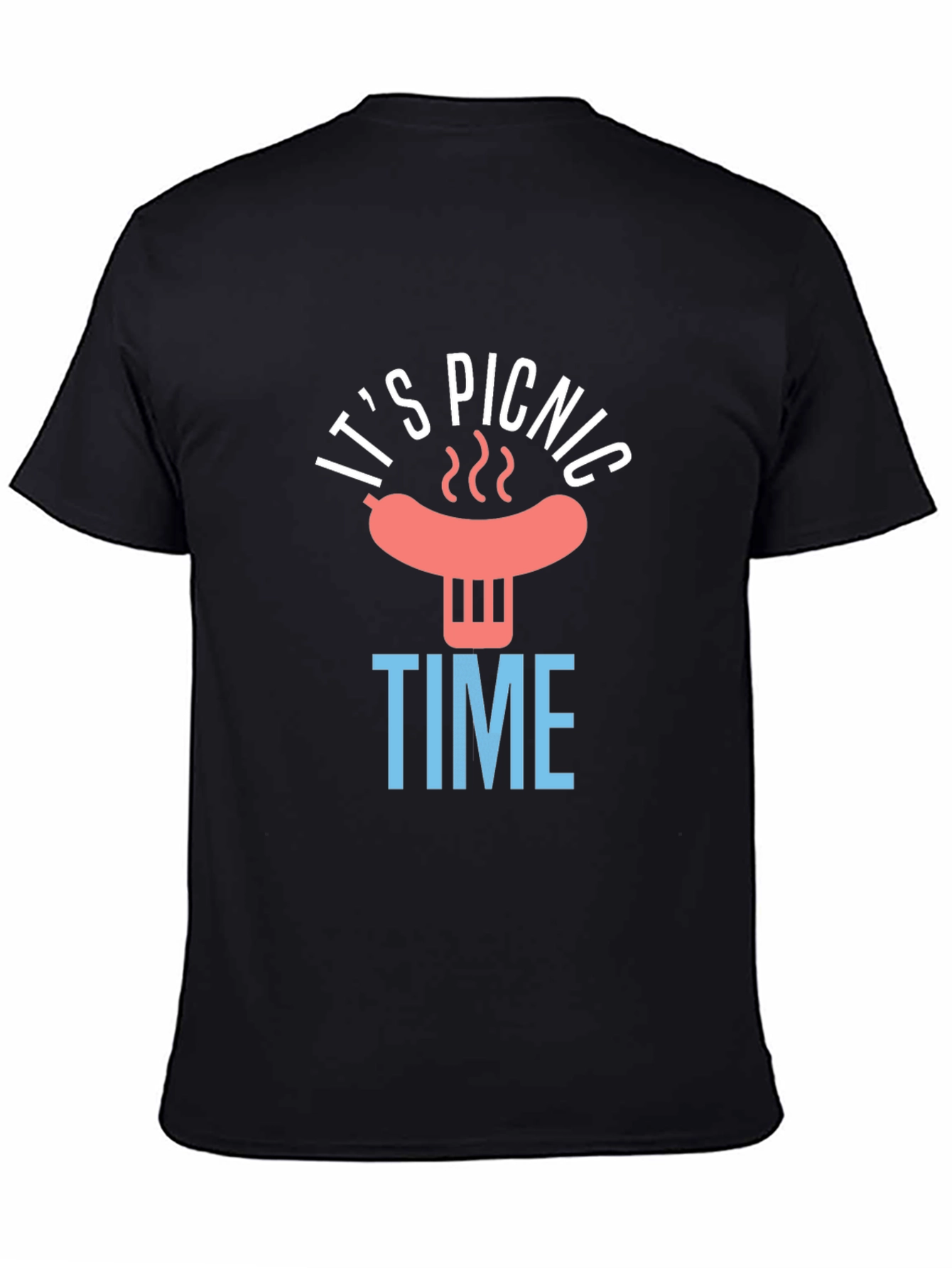 Its Picnic Time Black Graphic T-Shirt