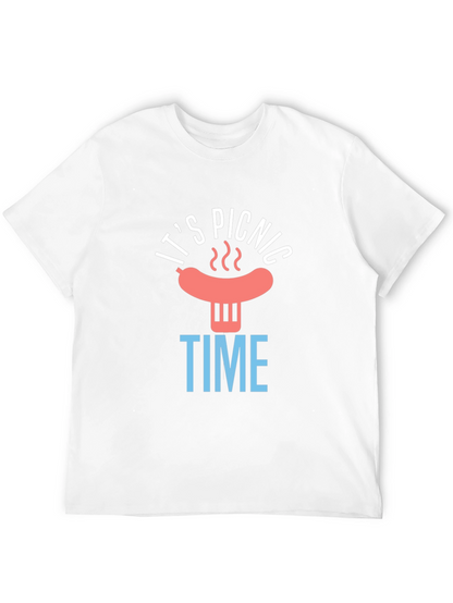 Its Picnic Time Black Graphic T-Shirt