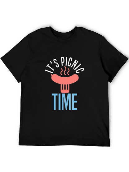 Its Picnic Time Black Graphic T-Shirt