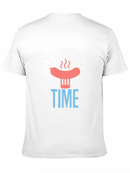 Its Picnic Time Black Graphic T-Shirt