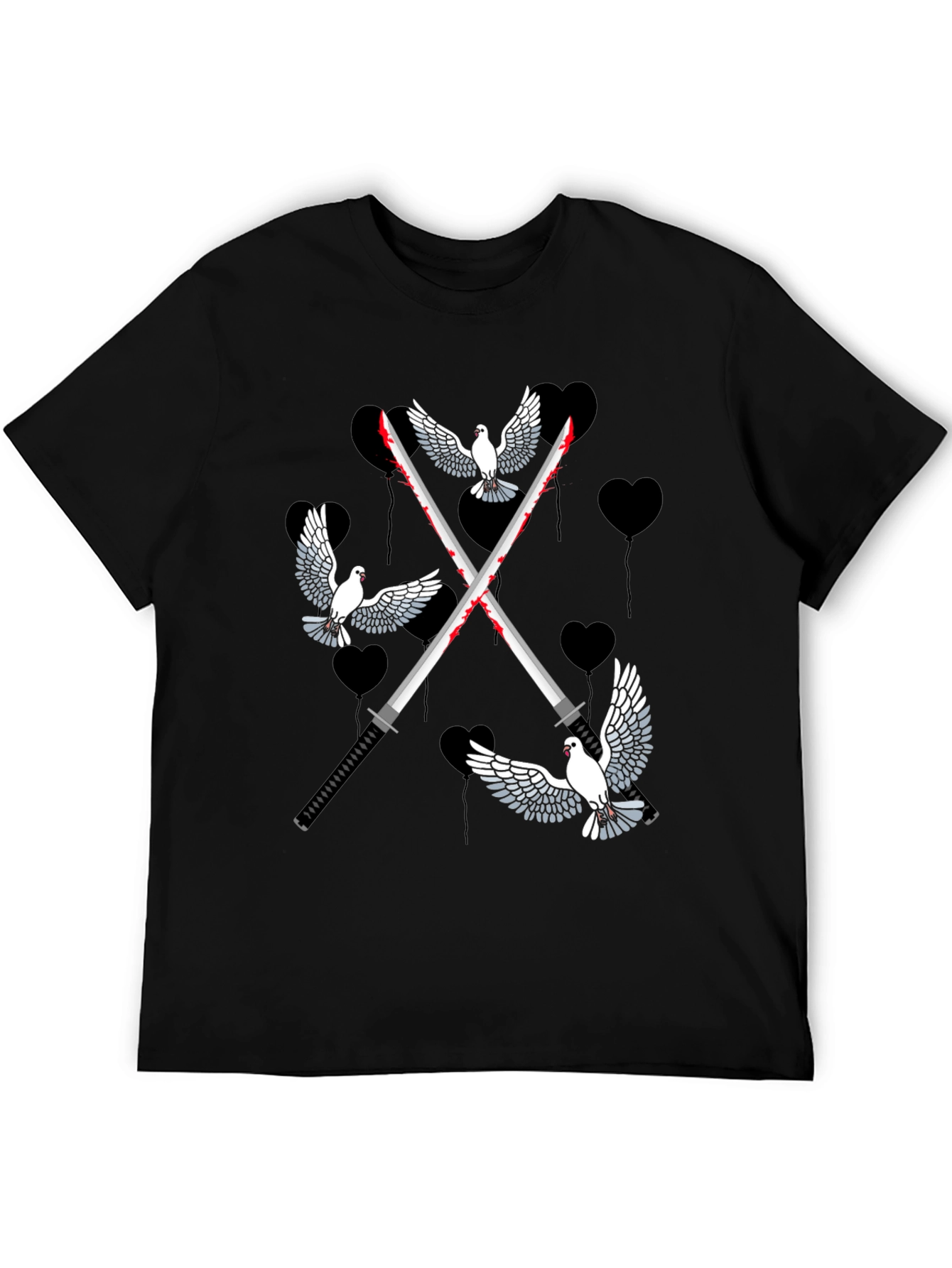 Doves and Swords Graphic T-Shirt