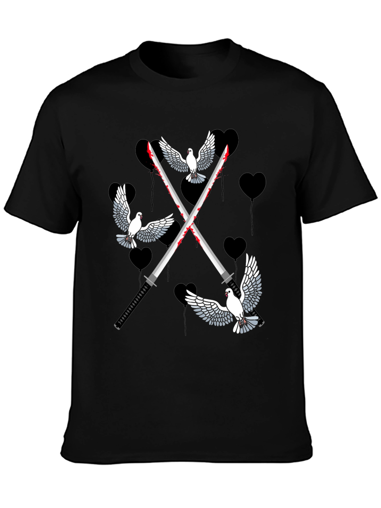 Doves and Swords Graphic T-Shirt