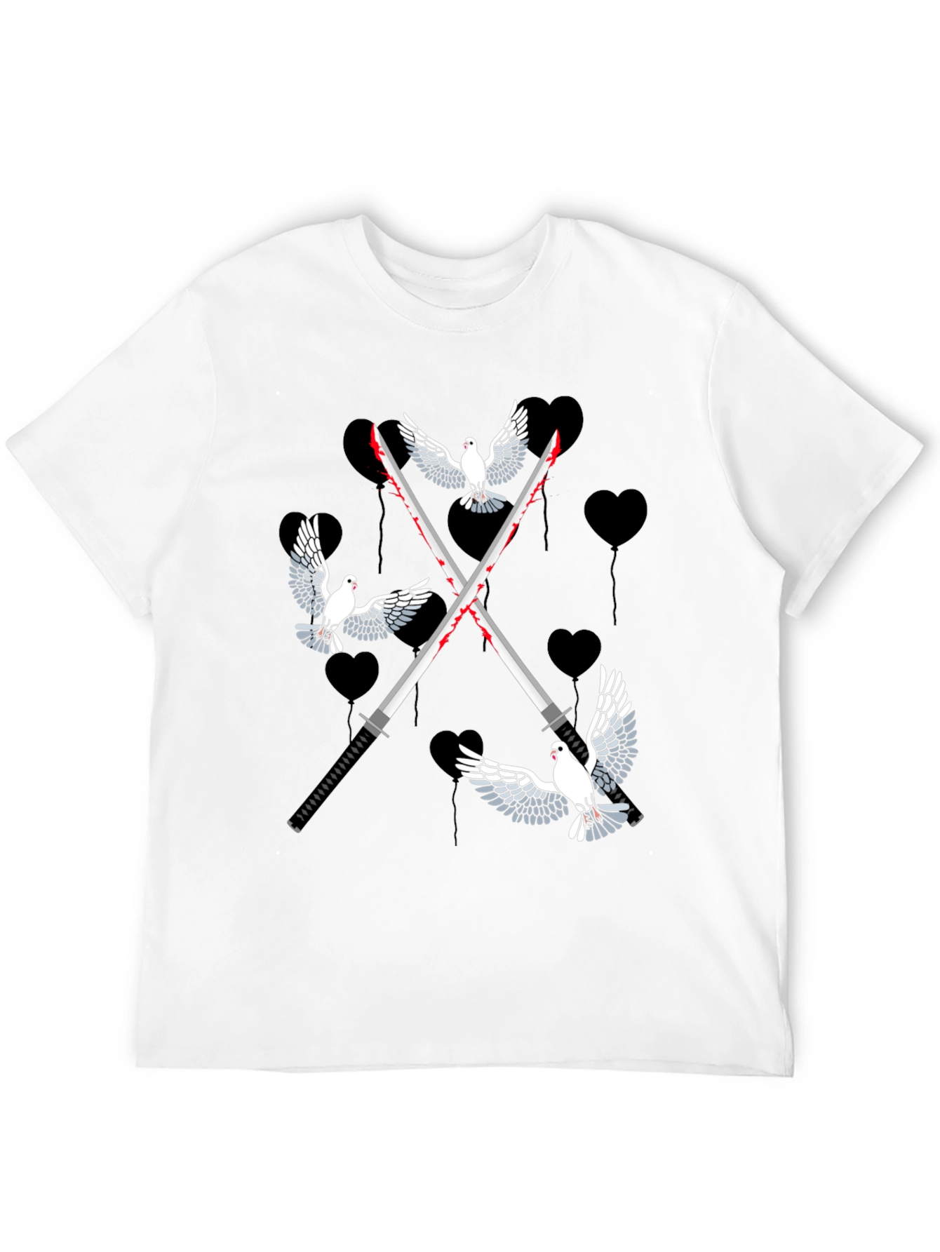 Doves and Swords Graphic T-Shirt