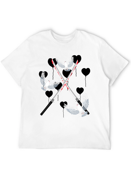 Doves and Swords Graphic T-Shirt