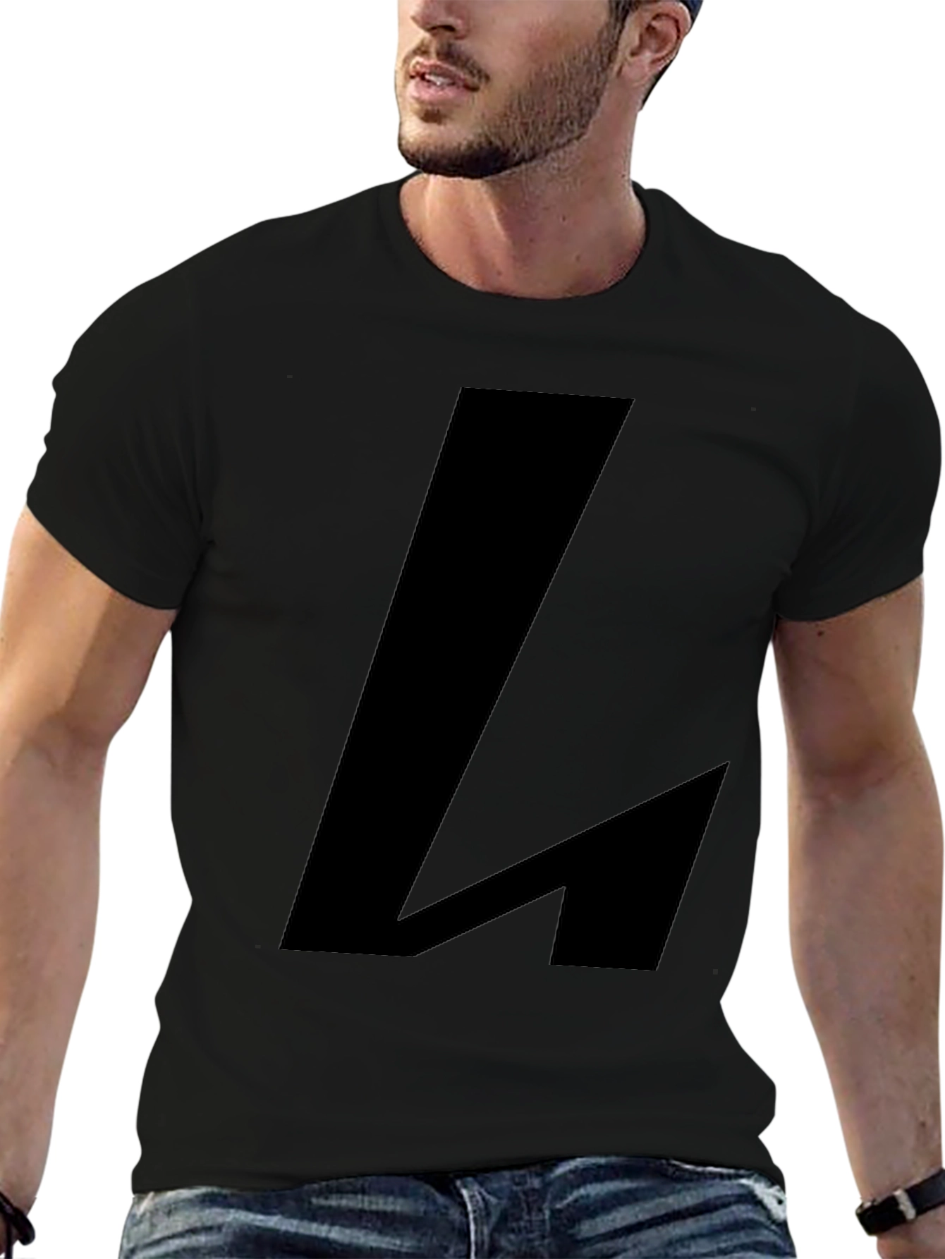 Bold Black L Graphic Tee