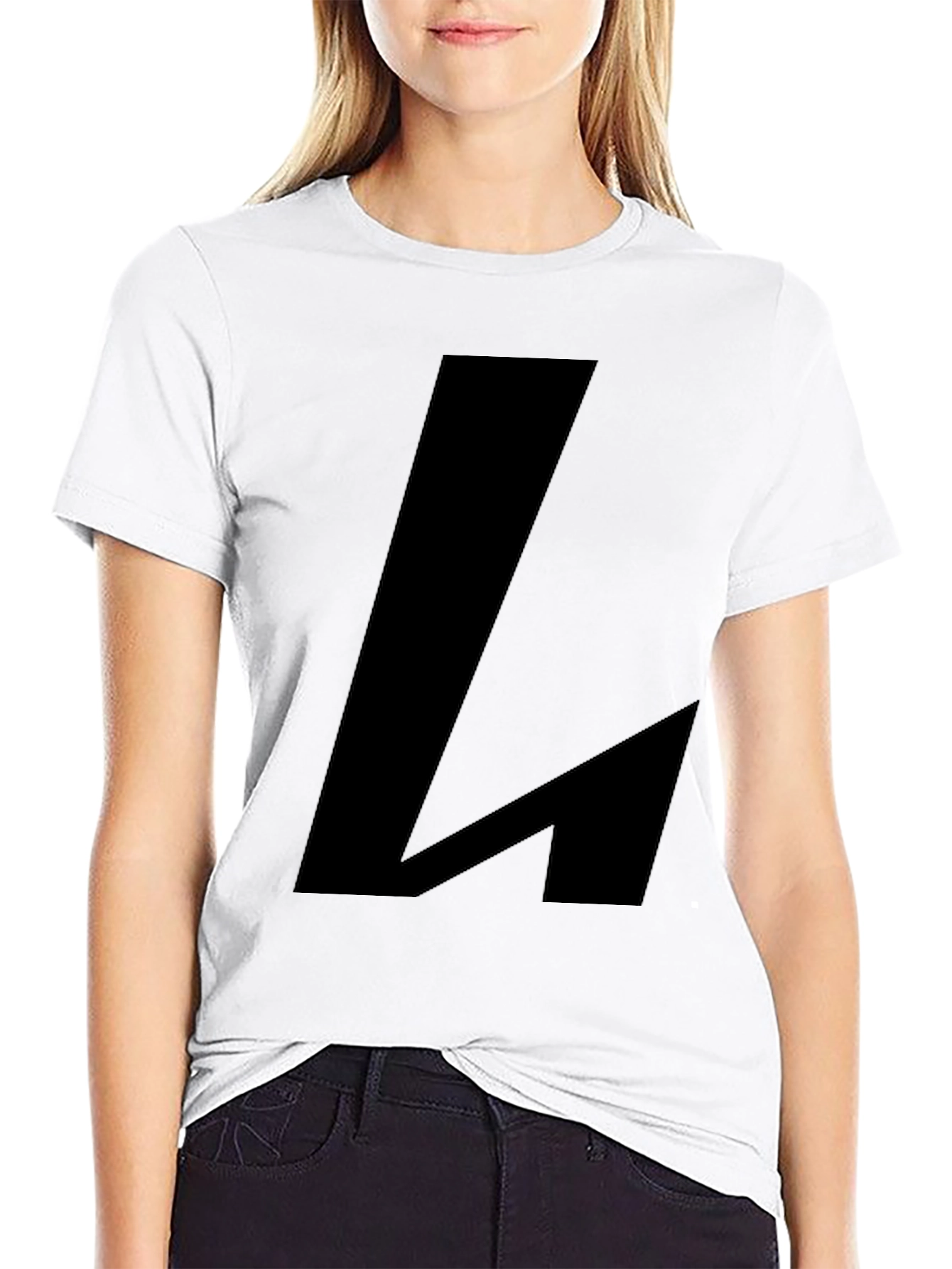 Bold Black L Graphic Tee