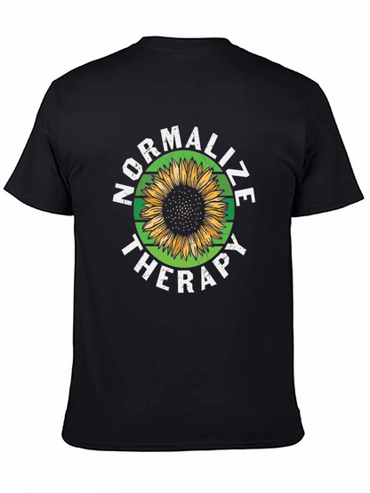 Normalize Therapy Sunflower Graphic T-Shirt