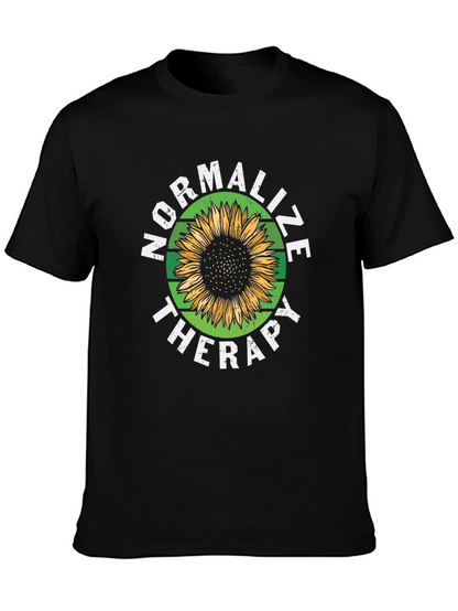 Normalize Therapy Sunflower Graphic T-Shirt