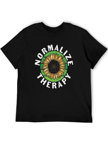 Normalize Therapy Sunflower Graphic T-Shirt