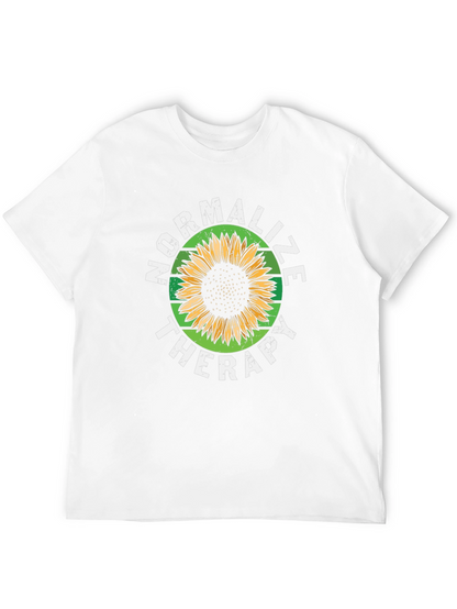 Normalize Therapy Sunflower Graphic T-Shirt