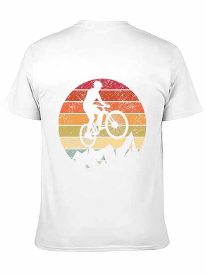 Mountain Biker Sunset Graphic Tee - Adventure Ready