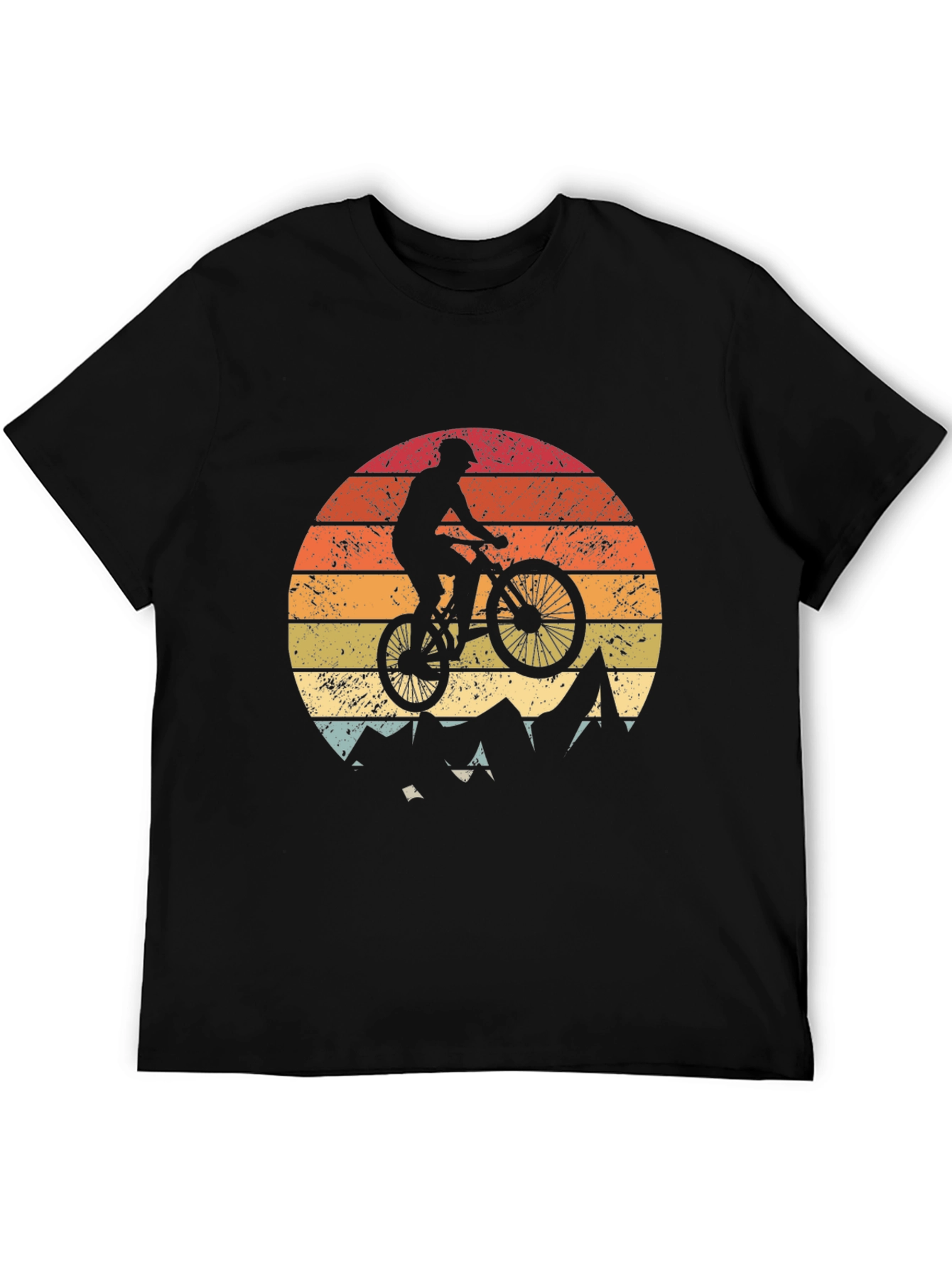 Mountain Biker Sunset Graphic Tee - Adventure Ready