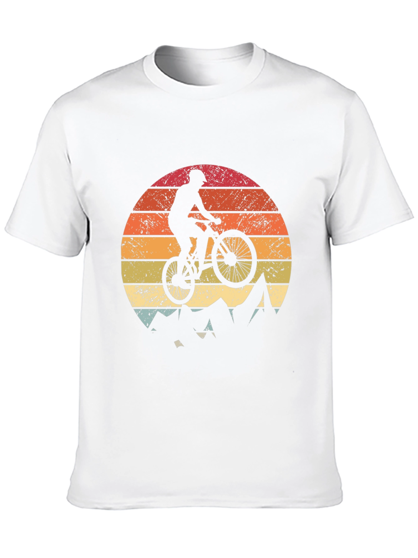 Mountain Biker Sunset Graphic Tee - Adventure Ready