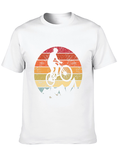Mountain Biker Sunset Graphic Tee - Adventure Ready
