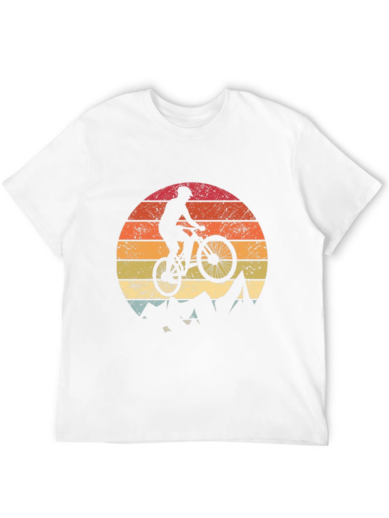 Mountain Biker Sunset Graphic Tee - Adventure Ready