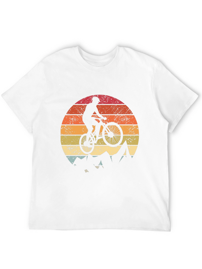 Mountain Biker Sunset Graphic Tee - Adventure Ready