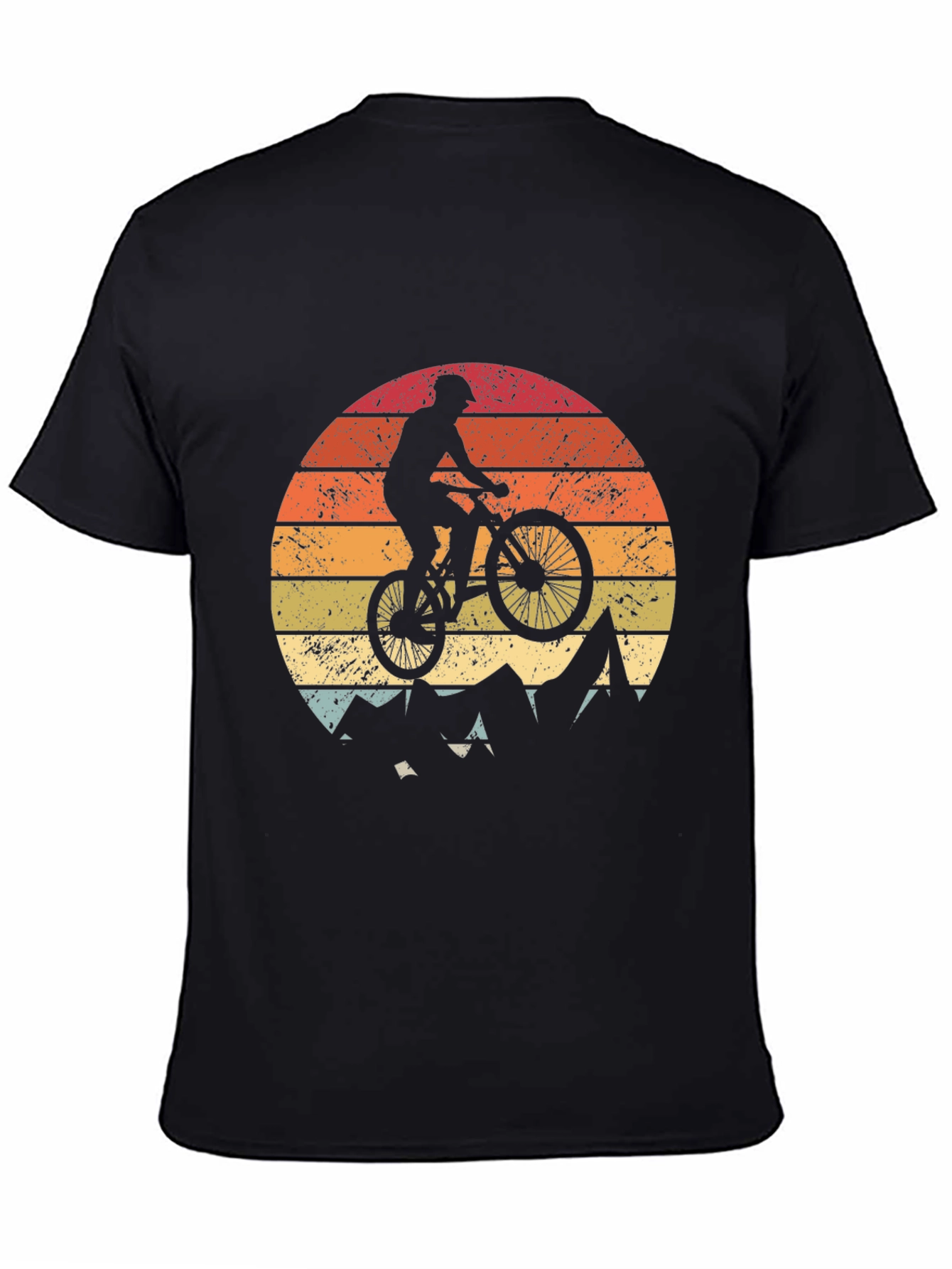 Mountain Biker Sunset Graphic Tee - Adventure Ready