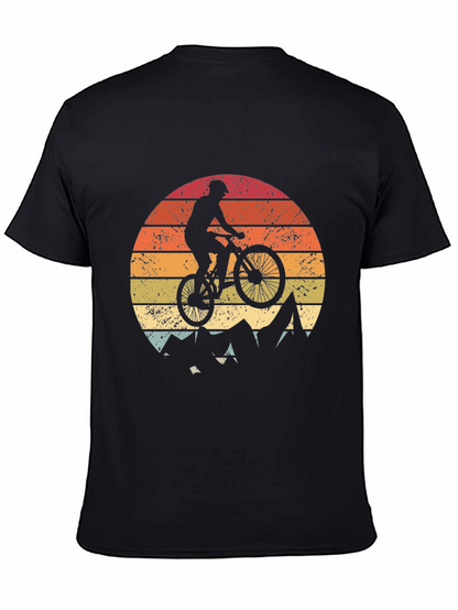 Mountain Biker Sunset Graphic Tee - Adventure Ready