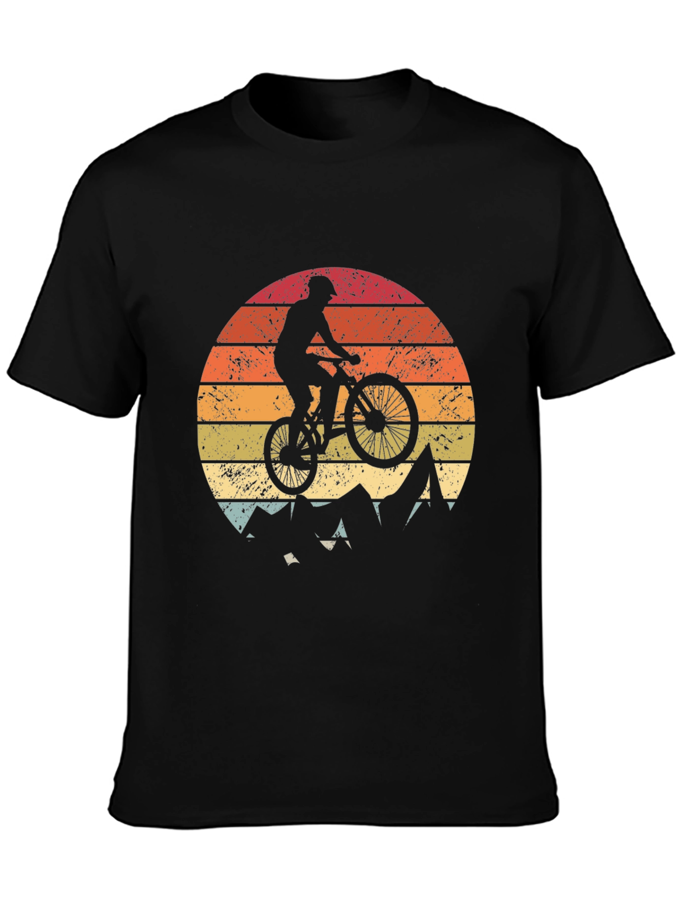 Mountain Biker Sunset Graphic Tee - Adventure Ready