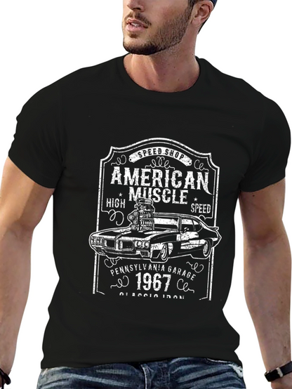 American Muscle Car 1967 Black T-Shirt