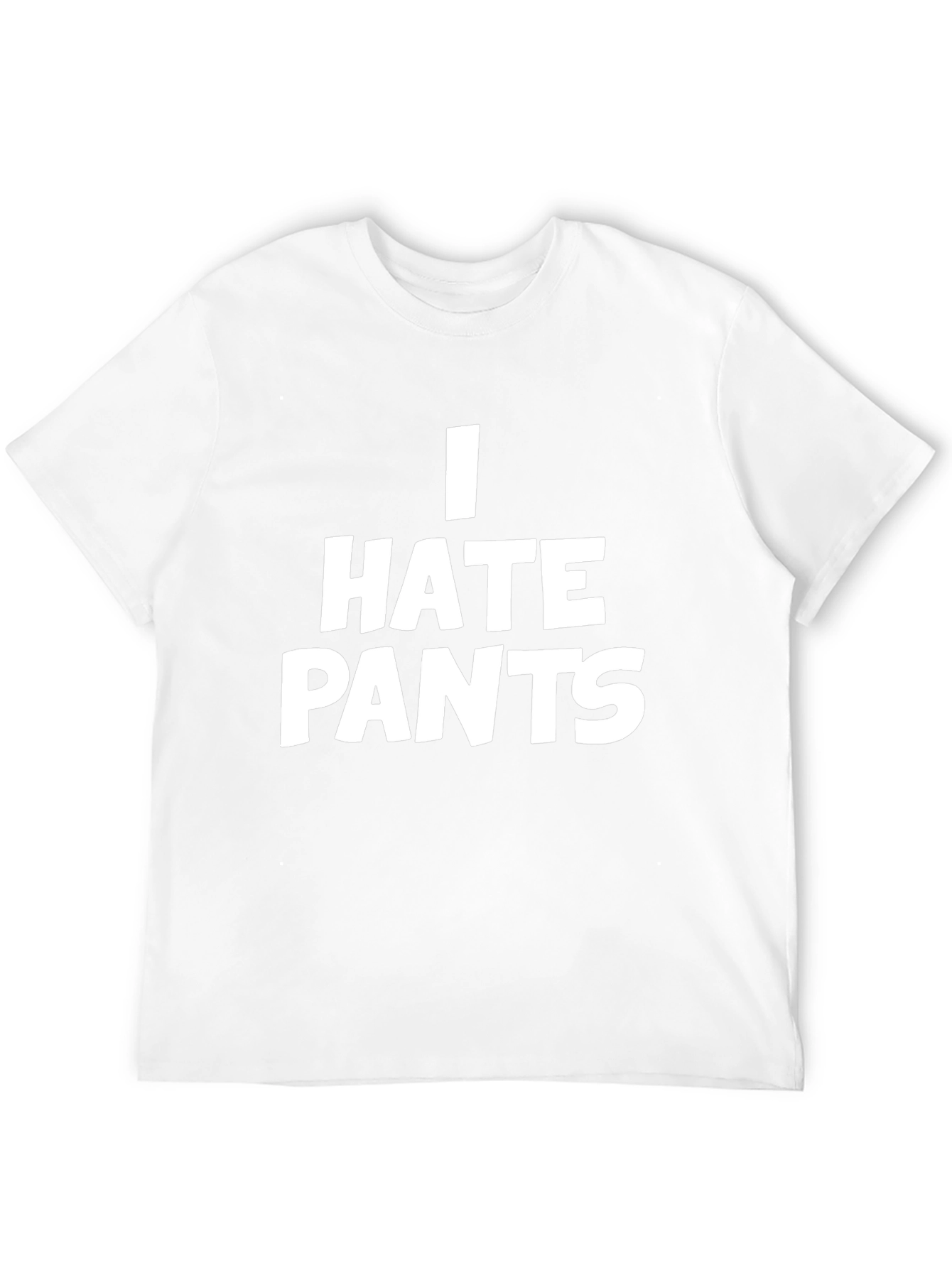 I Hate Pants Graphic Tee - Black Casual T-Shirt