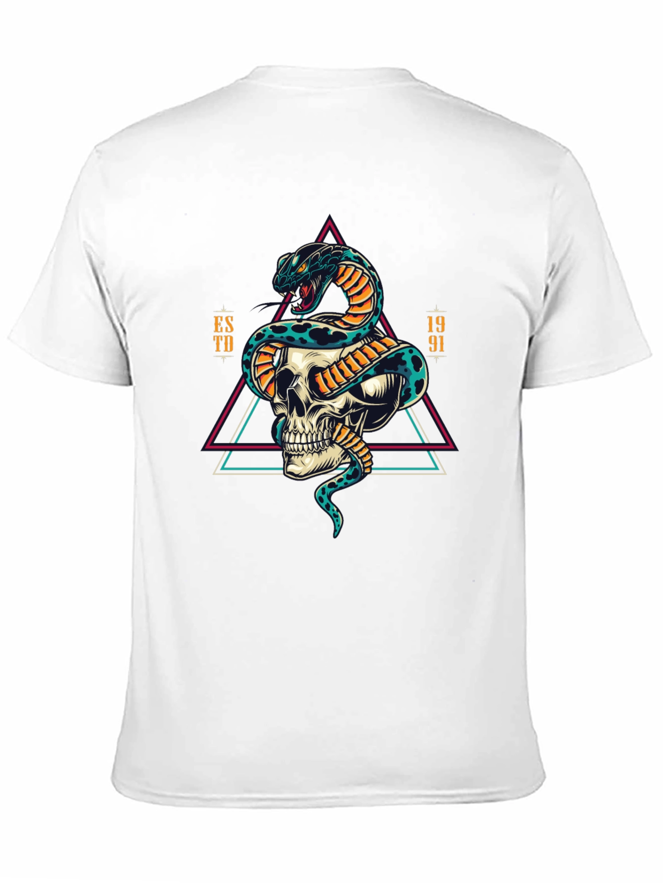 Skull and Snake Graphic Tee - Edgy Style