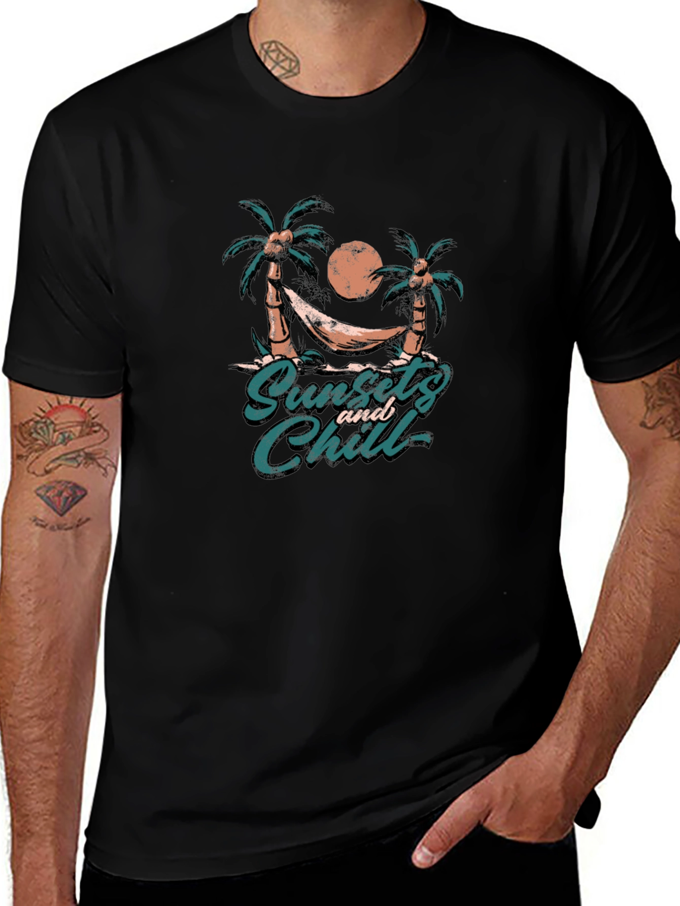 Sunset and Chill Graphic T-Shirt