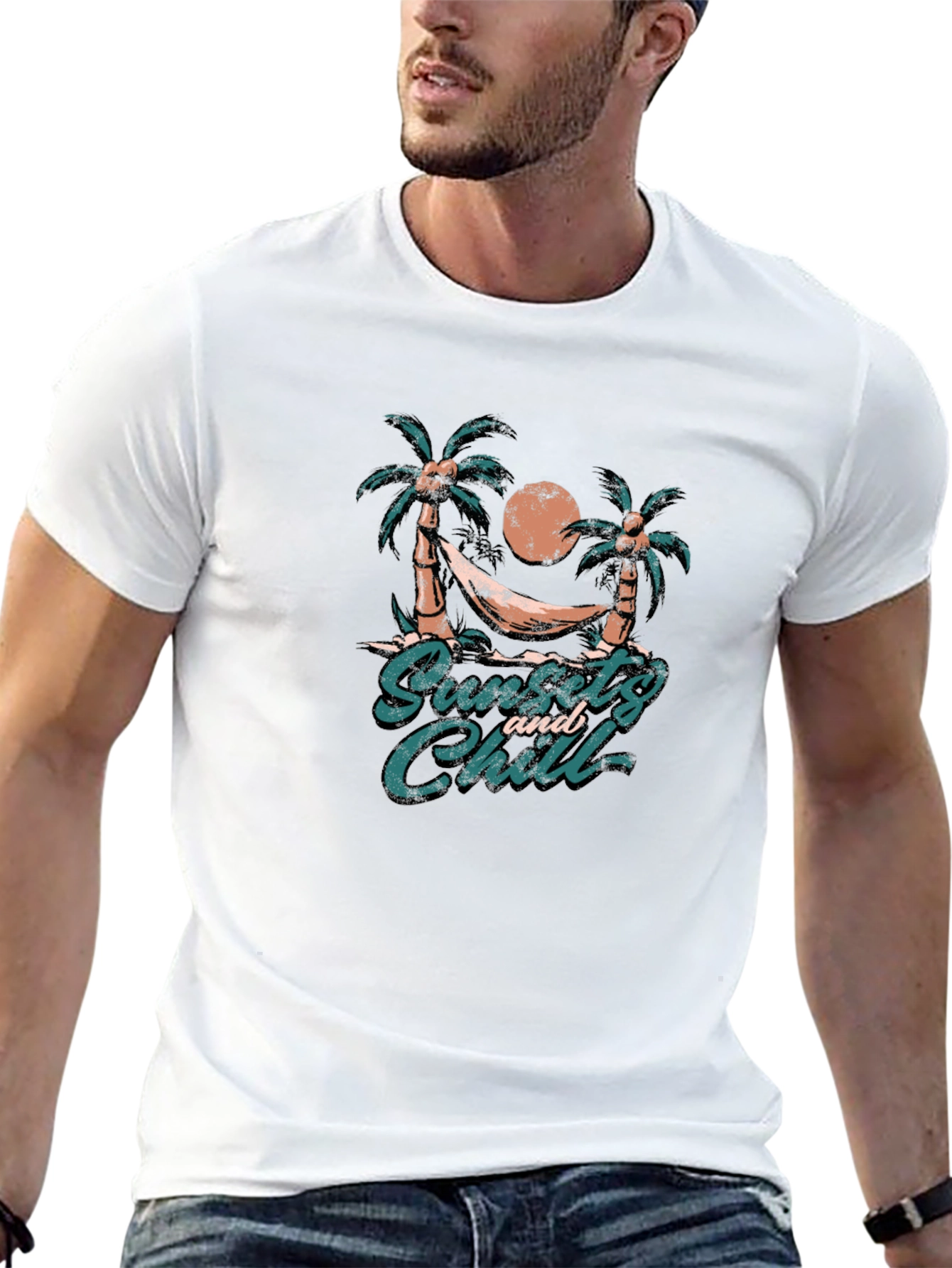 Sunset and Chill Graphic T-Shirt